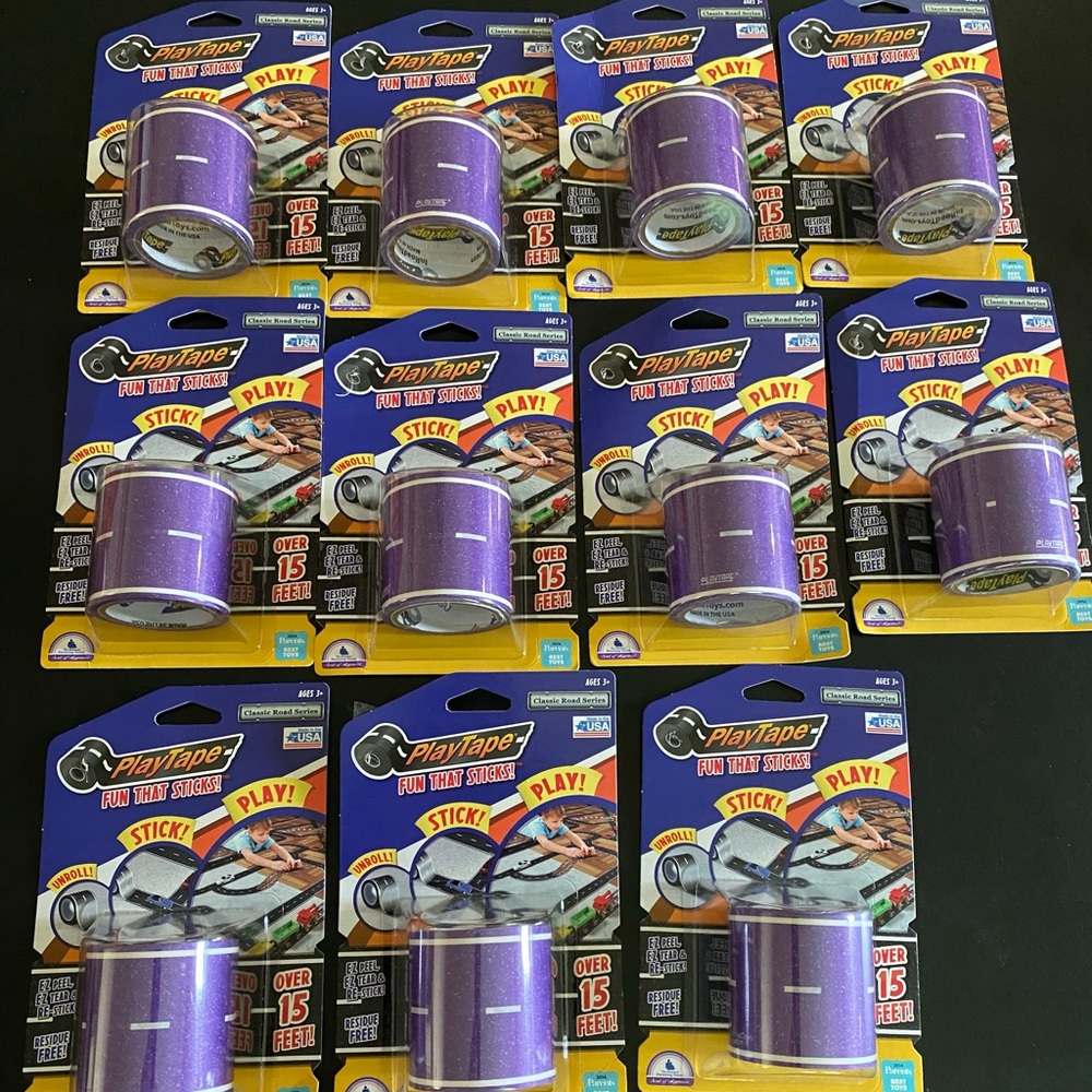 11 ROLLS! Purple Road Tape for Kids